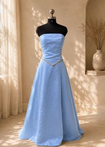 sale  ‼️Elegant Light Blue Strapless Gow