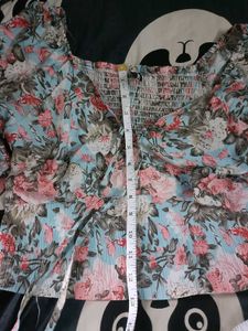 Floral Print Long Sleeve Blouse