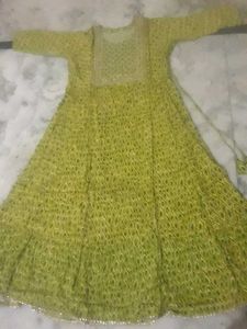 Elegant Green Embellished Ethnic kurti