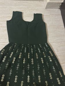Green  Frock-Style Top &amp; Sharara