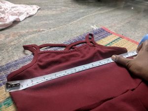 Maroon Fit &amp; Flare Dress