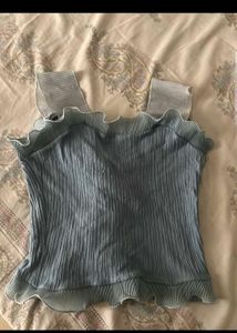 Cute Ruffle Trim Top