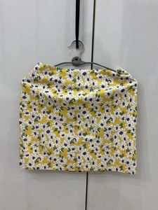 Yellow Daisy Print Skirt