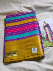 Vibrant Striped Silk Saree