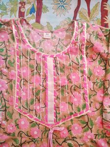 Floral Print Short Kurti