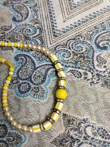 Yellow Sequined Net Dupatta