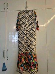 Colorful Floral Print Maxi Dress