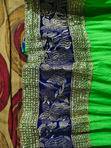 Parrot Green Ethnic Anarkali Kurti
