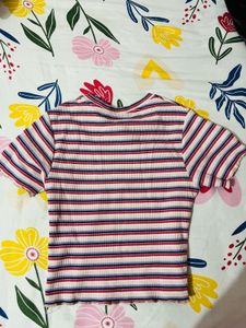 Striped Ribbed Tee