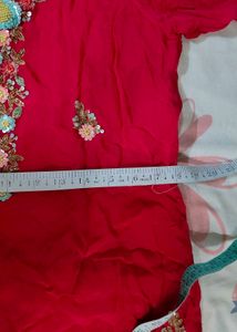 Vibrant Pink Embroidered Kurta