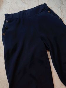 Stylish Navy Blue Wide Leg Pants
