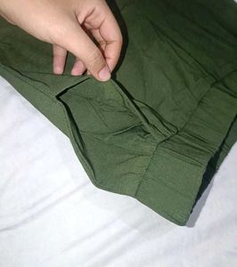 Olive Green Casual leggings💐