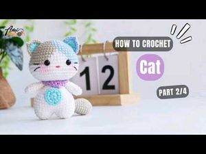 Handmade Crochet Cat Toy 🧸