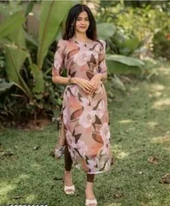 BrandNew BeautifulSnuff FloralPrint Kurta+SemiPati