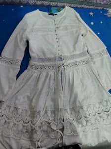 Bohemian White Lace Maxi Dress