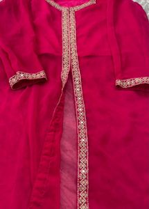 Elegant Pink Kurta with Embellishments