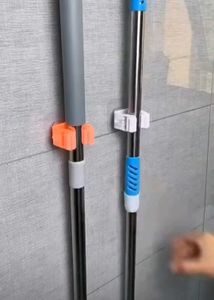 Wall Mounted Mop &amp; Broom Holder Clip (Pack of 2)