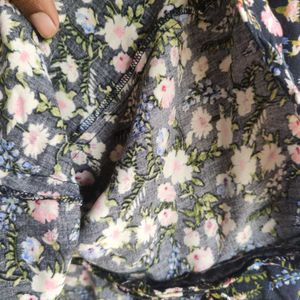 Floral Button-Up Mini Dress