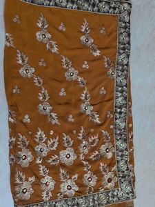 Embroidered Silk Saree