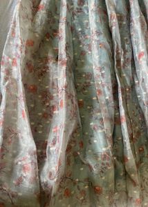 Floral Print Organza Skirt