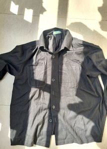 Men's Dark Grey full sleeve Casual Shirt