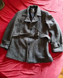 Stylish Gray Belted Coat