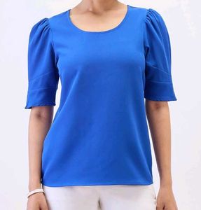 Vibrant Blue Puff Sleeve Top
