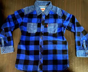 Levi's Blue Plaid Denim Shirt