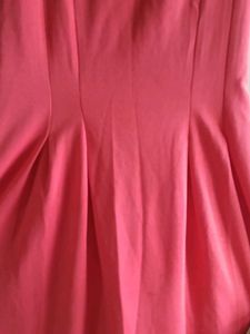 Vibrant Coral Fit &amp; Flare Dress