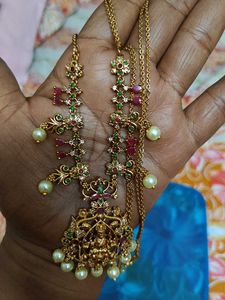 Panchaloham Gold Necklace with Lakshmi Pendant