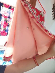 Diwali Offer  🪔 Elegant Peach Saree
