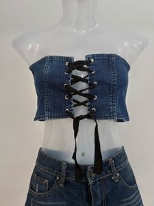 Denim Corset Top