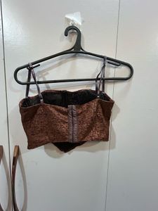 Brown corset top