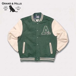 Grand & Hills Vintage Style Varsity Jacket