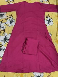 Embroidered Pink Kurta Set