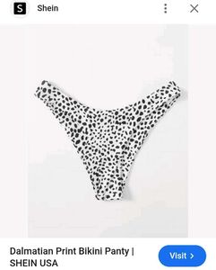 Dalmatian Print Bikini Bottom(SHEIN)