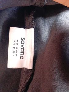 Black Satin Midi Skirt