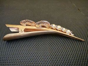 Elegant Pearl &amp; Rhinestone Hair Claw Clip