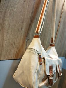 Stylish Cream &amp; Brown Hobo Bag✨