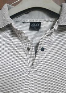 new👌H&amp;M Textured Polo Shirt