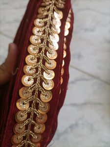 Maron Lace For Dress Saree / Dupatta