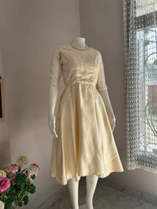 FIXED RATE Cream Lace Sleeve Dress