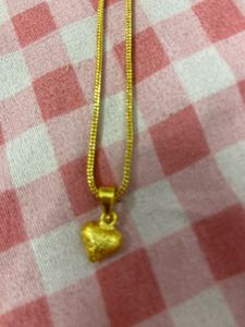 Gold Heart Pendant Necklace
