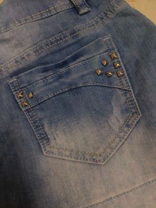 Blue Denim Mini Skirt
