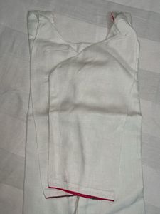 White Kurta With Pink salwar set