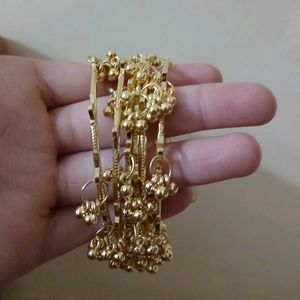 Golden Jingle Bangles Set