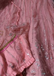Stunning Pink Embroidered Lehenga Choli
