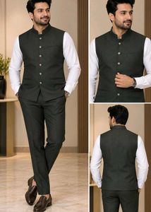 Premium Italian Fabric Nehru Jacket & Trousers – B