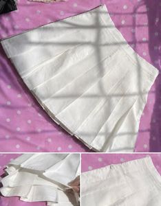 Urbanic Pleated White Mini Skirt