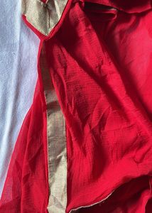 Red And Blue Chiffon Gota Patti Dupatta Combo